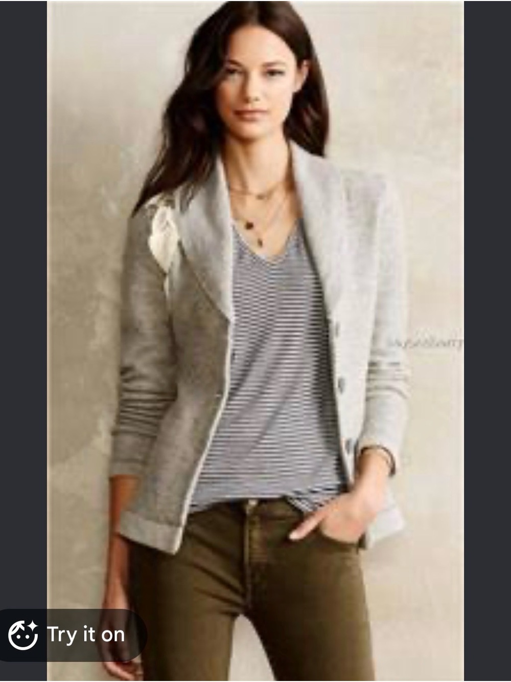 Anthropologie Corsage Boiled Wool Blazer by Rosie Neira